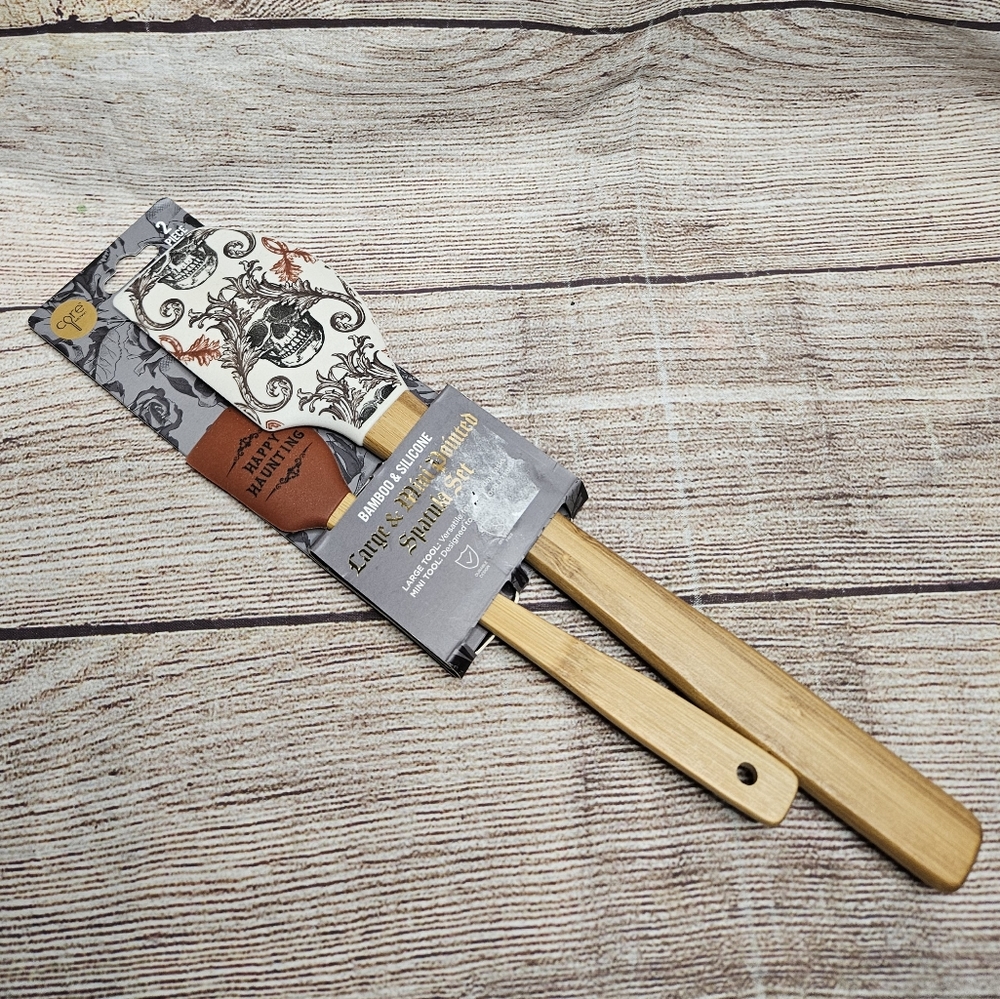 Halloween skeleton spooky large & mini spatula set